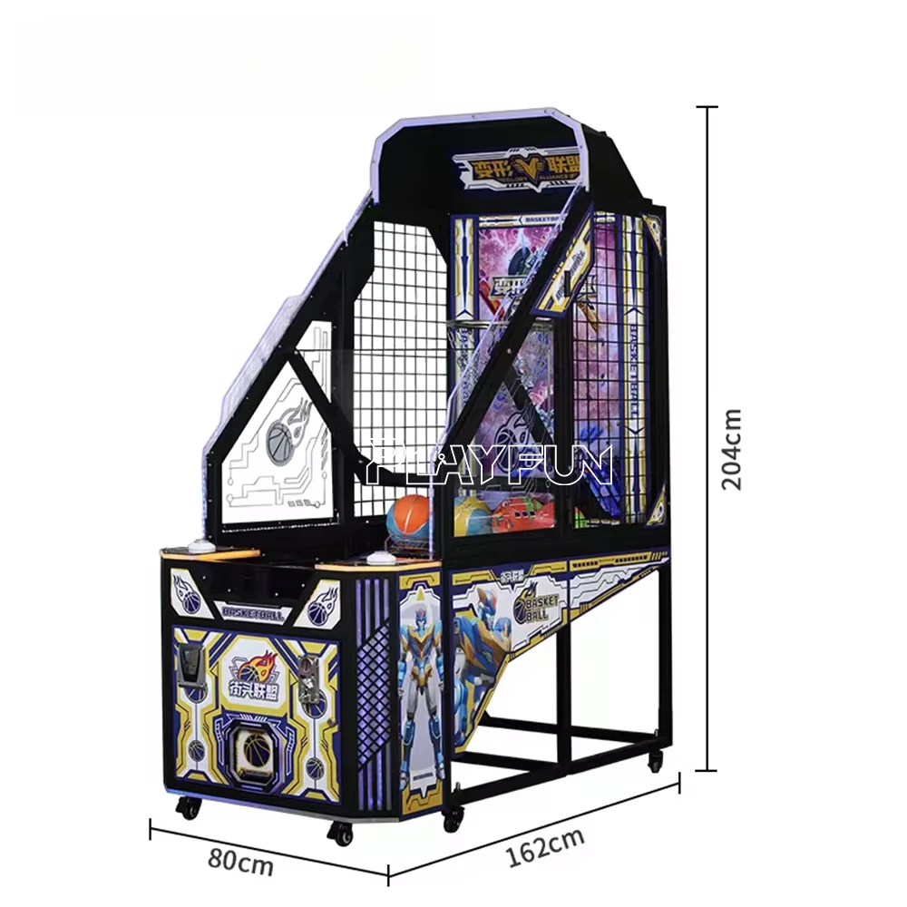 

Playfun Hot Sale Coin Operated Kid Luxury Indoor Sport Basketball Game Indoor Arcade Game Machine For Sale