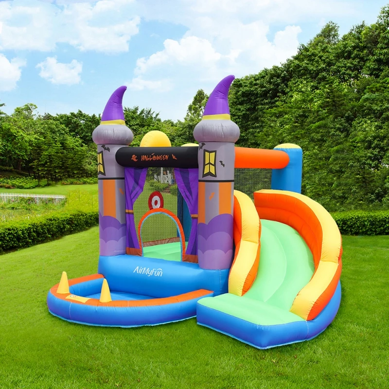 Inflatable indoor children's playground equipment jump bed slide outdoor large bouncy castle trampoline