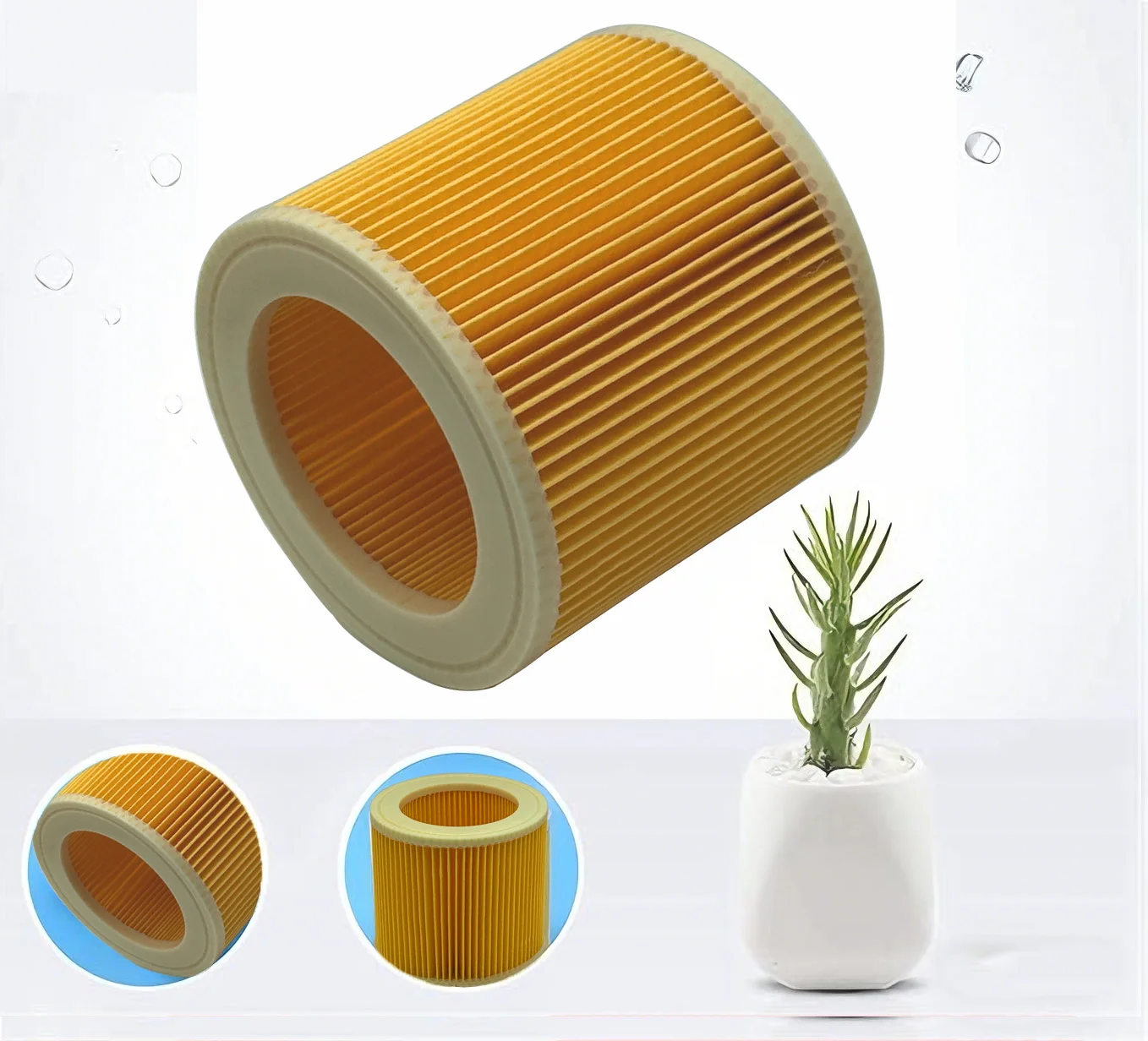 1/2 Pack 6.414-552.0 Replacement Filter – Compatible with Karcher WD1/WD2/WD3, MV2/MV3 Series Vacuums image 5