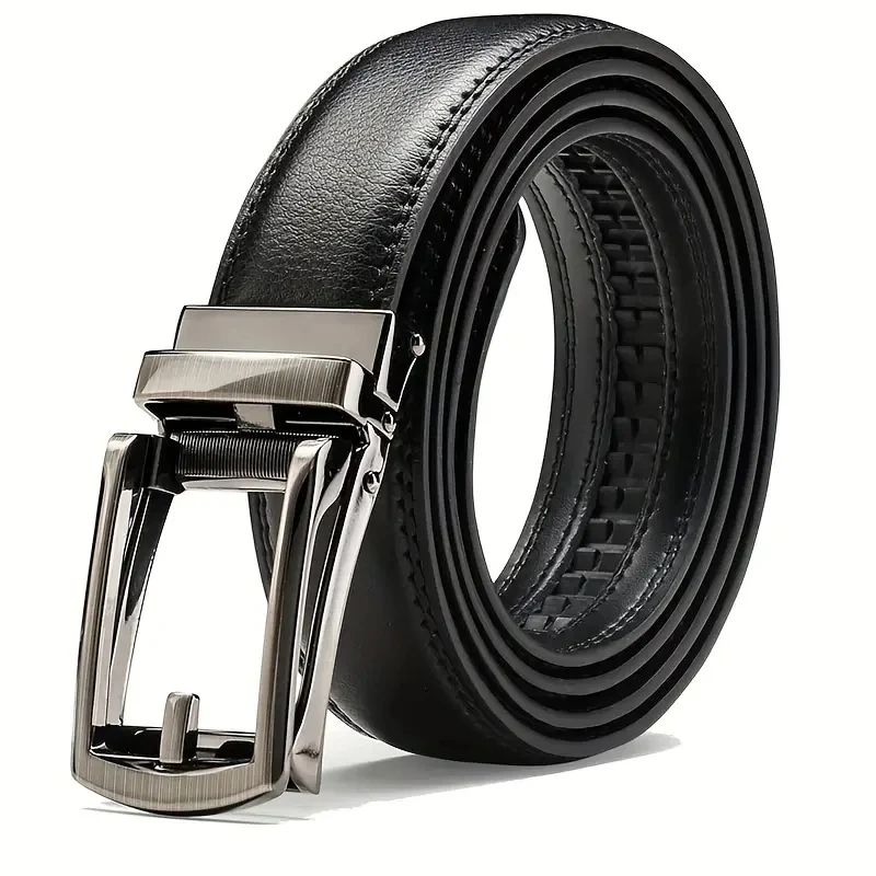 Men belt Leather Belt Metal Alloy Automatic Buckle Brand Luxury Design Waist Belts for Men Strap Male