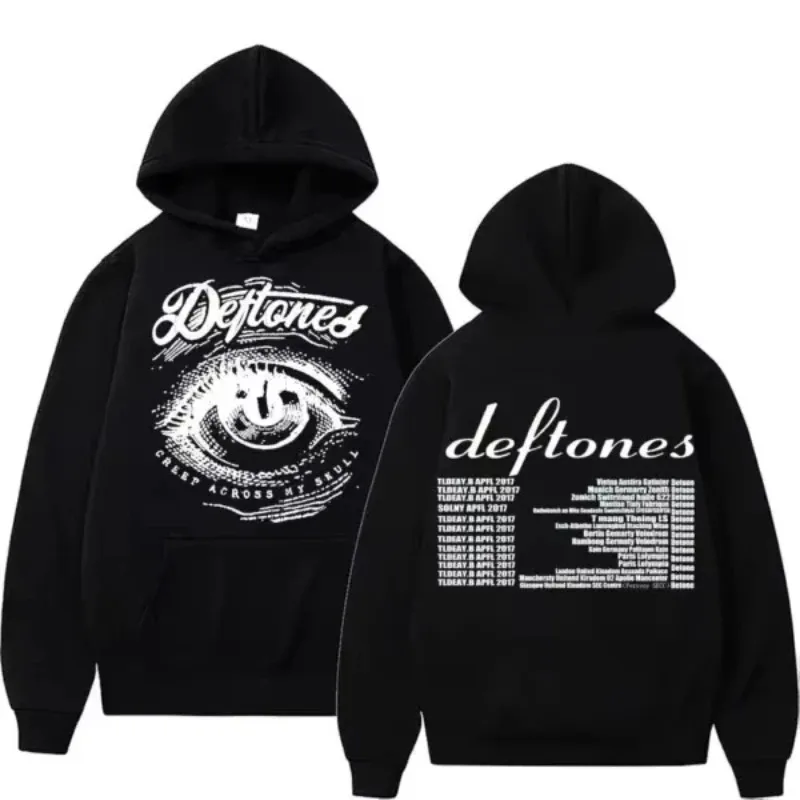 

Мужская толстовка с принтом рок-группы Deftones, осенне-зимняя, удобная, мягкая, высококачественная, повседневная, теплая, с длинными рукавами, с капюшоном
