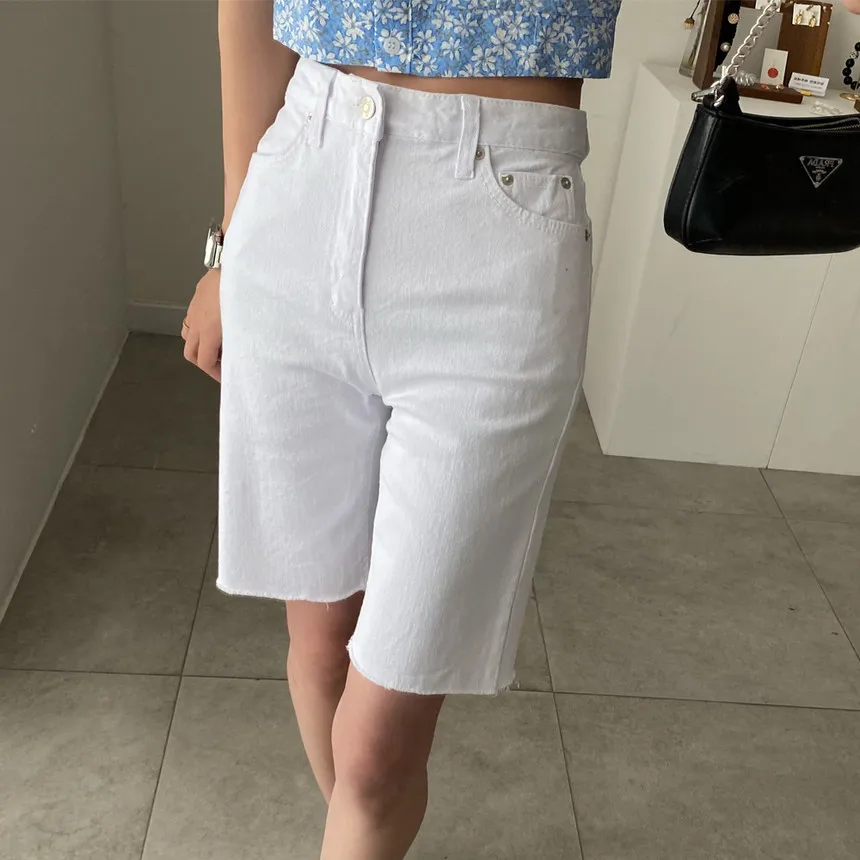 

Прямые джинсы с высокой талией, женские винтажные облегающие джинсы на пуговицах, повседневные джинсовые орты с потертыми подолом