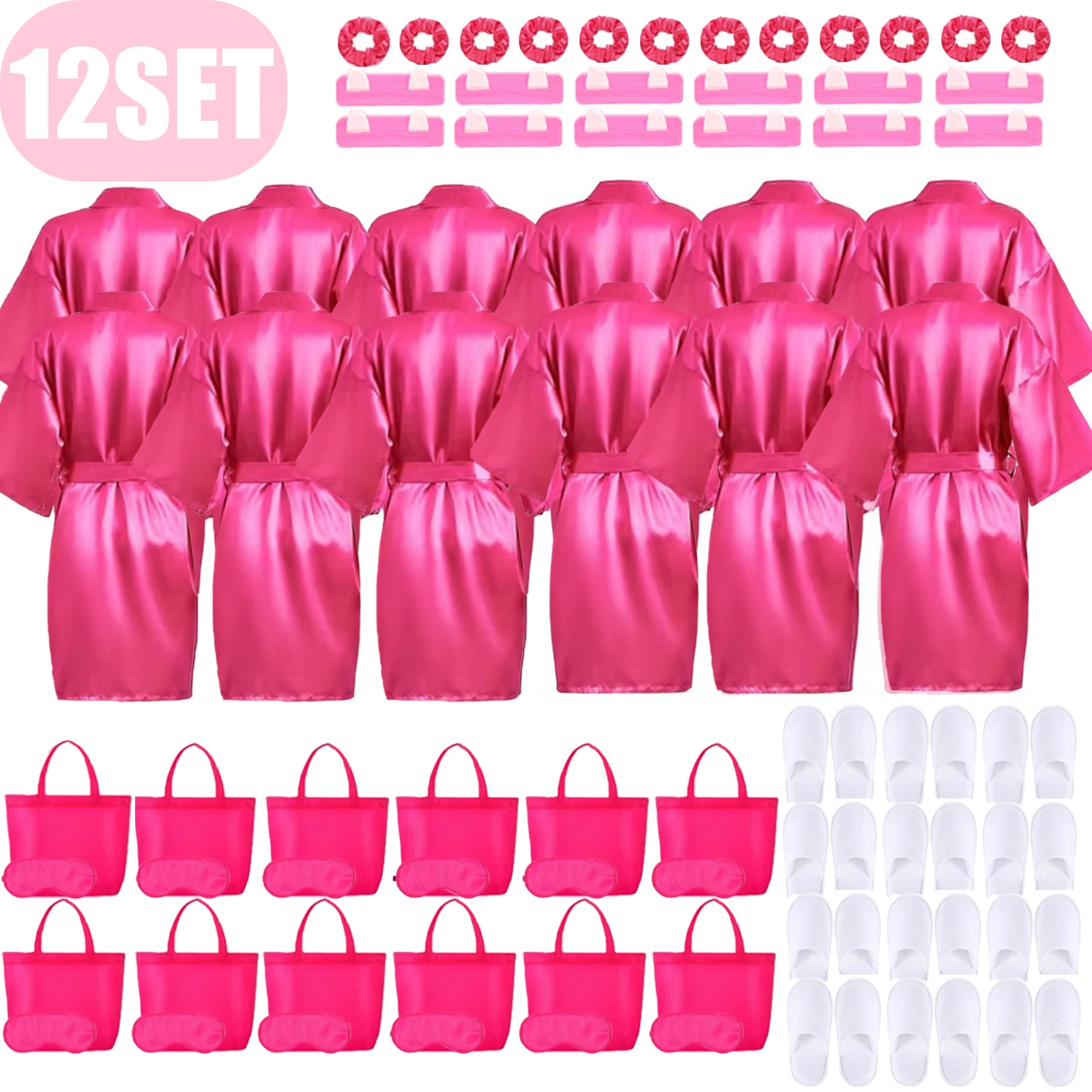 15-6Set Spa Party Badjas voor Meisjes Kinderen Verjaardagsfeestje Benodigdheden Pyjama Party Favoren Spa Jassen Wasbak voor Voetspa