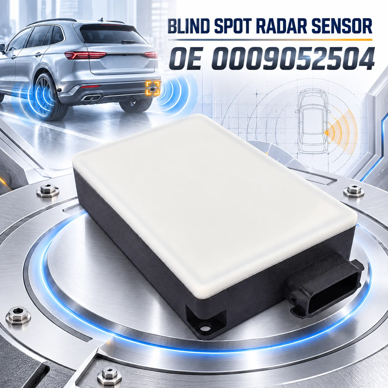 AP02 Heck-Totwinkel-Assistent BSM Radarsensormodul für Mercedes A-Klasse W176 B W246 CLA C117 GLA X156 E W212 Coupé C207 ML GLE W166 GL GLS X166 A0009052504 A0009020221 A0009018802