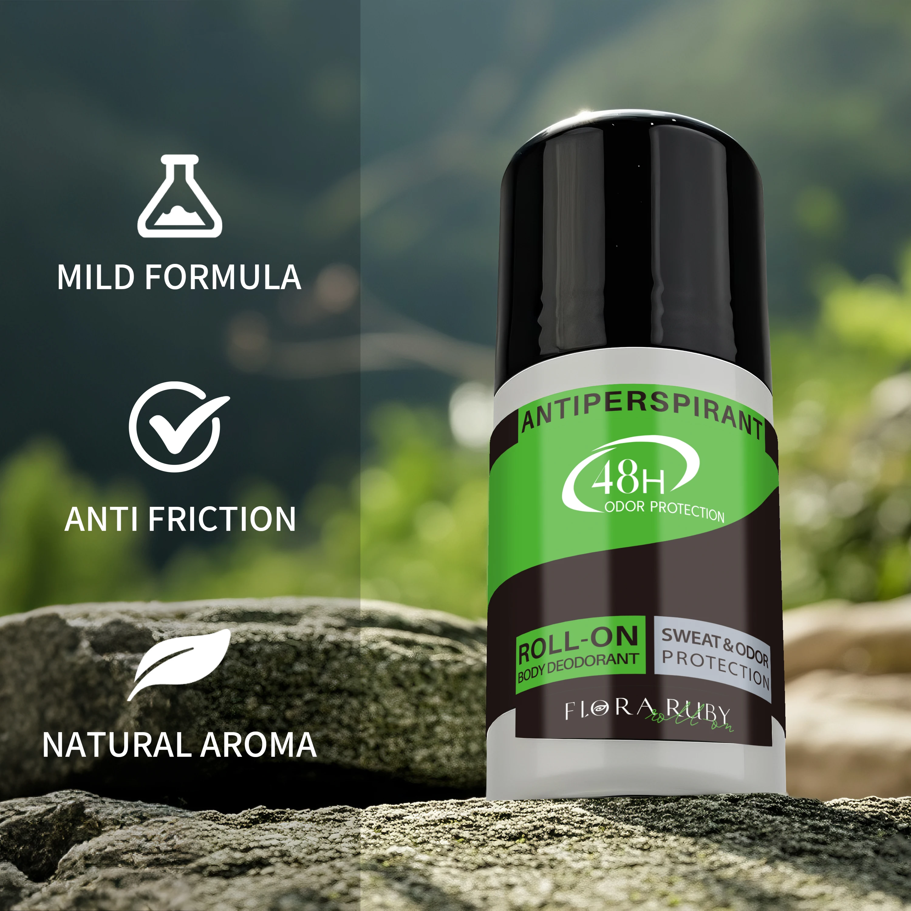 لفة مزيل العرق المضاد للتعرق من فلورا روبي على كل 50 مل/1.69 أونصة كبيرة، حماية خارجية لمدة 48 ساعة، عطر يدوم طويلاً، سهل الحمل #6