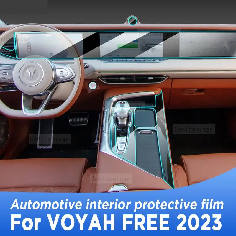 

For VOYAH FREE 2023 Gearbox Panel Navigation Screen Automotive Interior Protective Film Anti-Scratch Transparent TPU Accessories