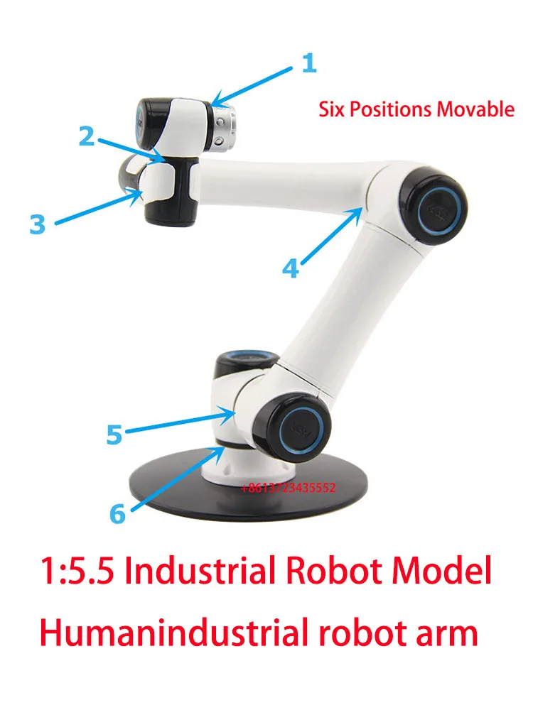 1:5.5 6-Axis Robotic Arm Model Industrial Robot Model Humanindustrial robot arm Collaborative Robot Gift Teaching Model Scene