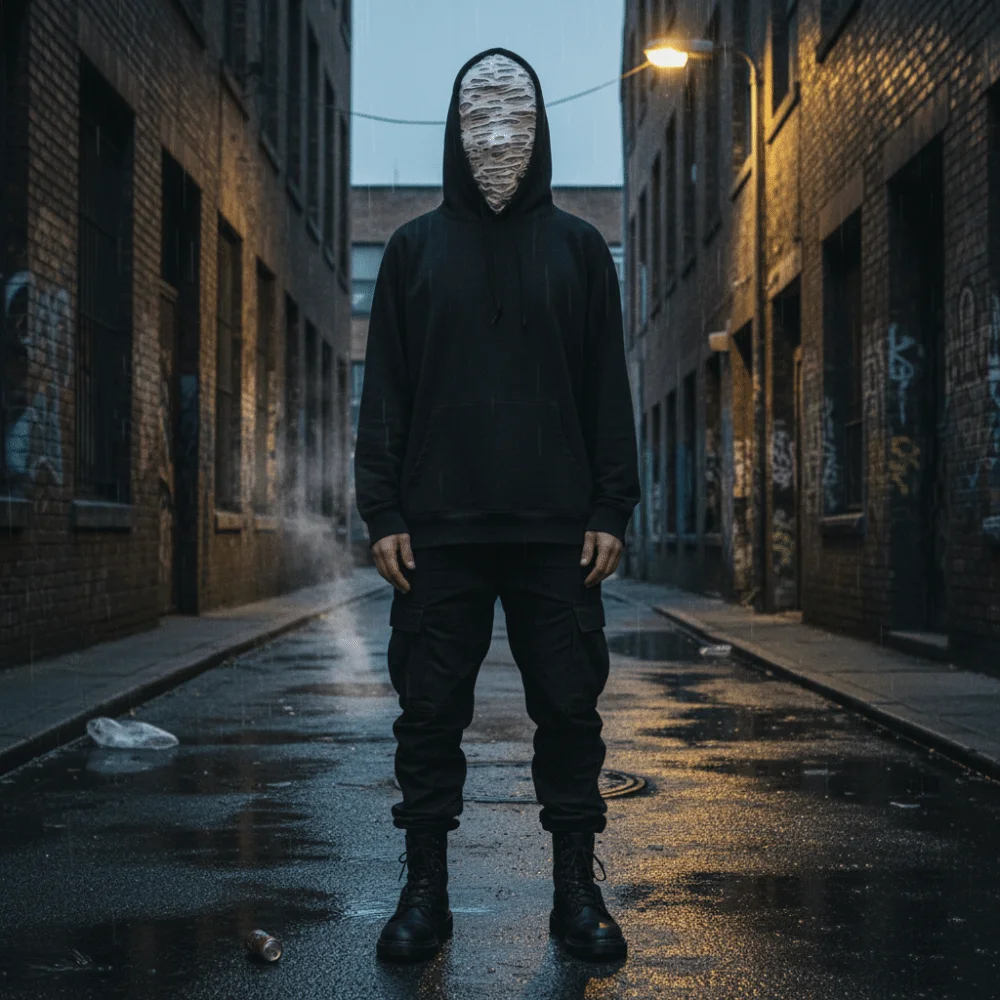 Black Color Balaclava Cap No Hole Design Breathable Fabric Full Ski Mask Thin Material UV Protection Head Cover Hat