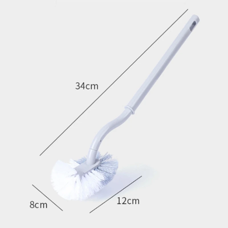 Toilet Brush with Soft Bristle Toilet Brush Wall Mounted Cleaning Brush WC Brush Deep Cleaning Compact Handle