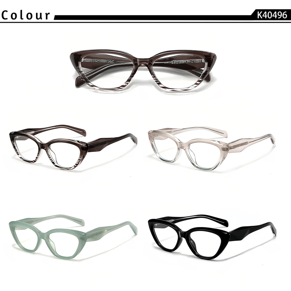 CATERSIDE Punk إطارات النظارات البصرية النسائية على شكل معبد الموضة نصائح تصميم النظارات رجل نظارات طبية مخصصة #5