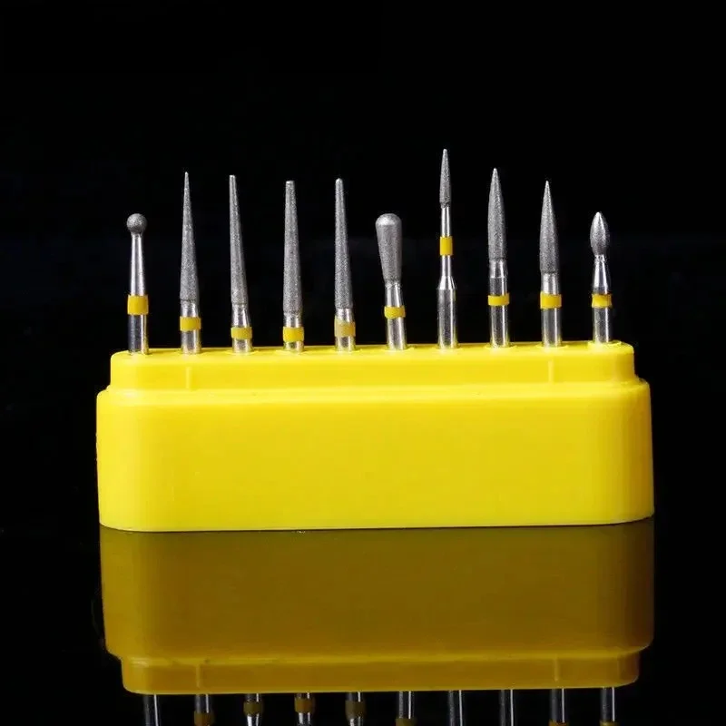 8×10Pcs/Box FG High-speed Handpiece Bur Set Grinding Bit Drill Bit Emery Bur Polishing Bur Grinding Bit Dental Polishing Tool
