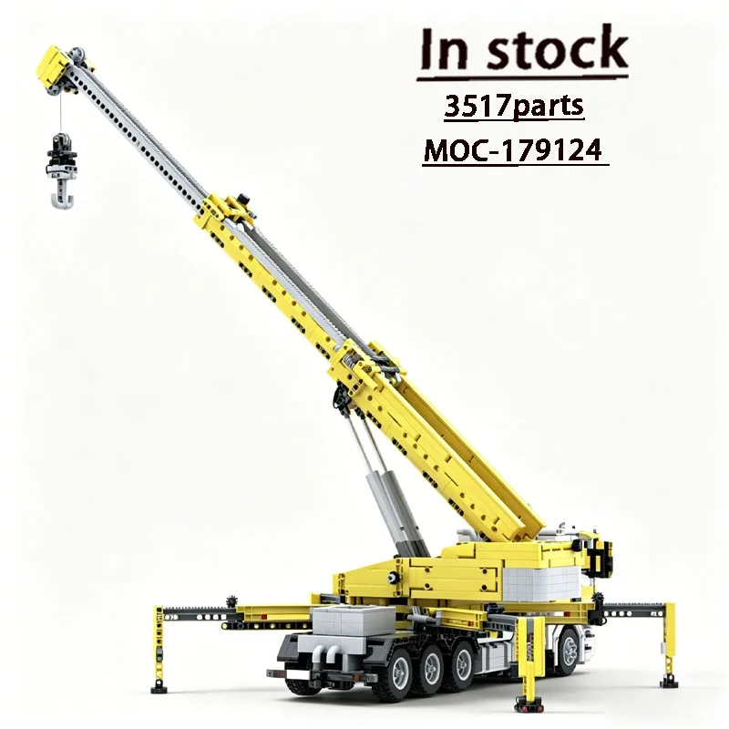 

MOC-179124 City New Heavy Duty Crane Truck Building Block Model 3517 Parts Creative Adult Birthday Christmas Toy Gift