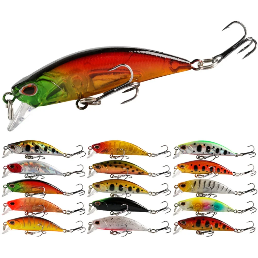 

1PCS Sinking Minnow Wobblers Fishing Lures 6cm 5g Trout Artificial Plastic Hard Bait Jerkbait Crankbait Bass Fishing Tackle