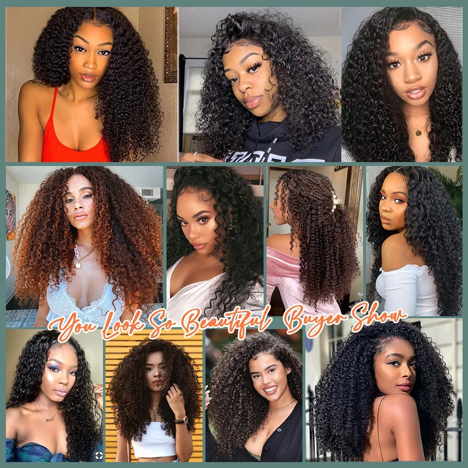 Extensions de Cheveux Synthétiques Bouclés à Clips, Postiches Naturelles, 7 Pièces, Tête Complète, Organique