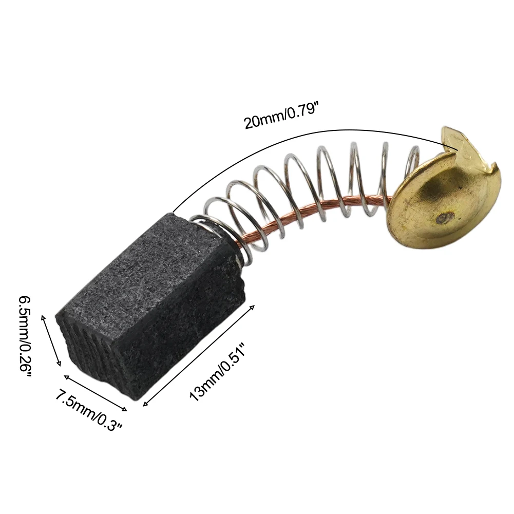 앵글 연마기 전기 드릴용 모터 카본 브러시, 원형 톱 교체 전동 공구 액세서리, 13mm X 7.5mm X 6.5mm, 10 개