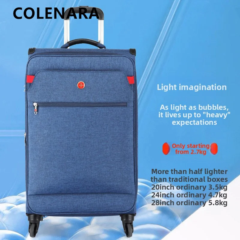 

COLENARA Oxford Cloth Suitcase 20 “boarding Box 24"28" Men's Business Trolley Case Women's Ultra-light Password Box Luggage