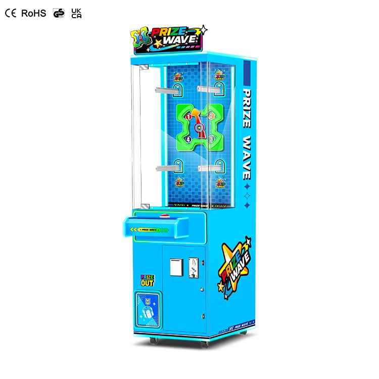 OEM ODM Wholesale Coin Operated 6 Holes Push Prize Doll Machine Toy Gift Game Machine Can Carry Keychain , Magic Boxes, Snacks
