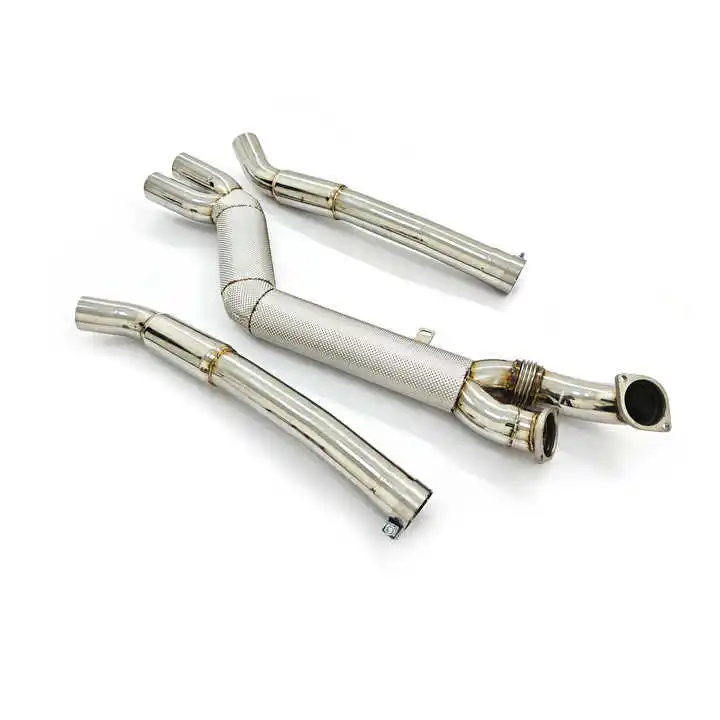 Suitable for B MW G80 M3 G82 M4 high performance stainless steel middle section with resonator single middle tube exhaust pipe