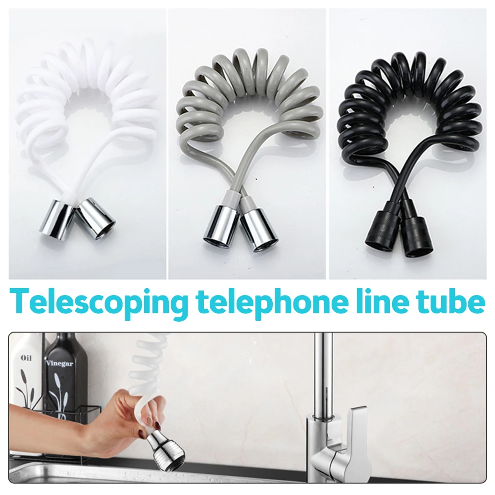 1.5m Linea telefonica Stile Molla Flessibile Tubo Doccia Acqua Idraulica Toilette Bidet Pistola A Spruzzatore Collegare Tubo Accessori Bagno