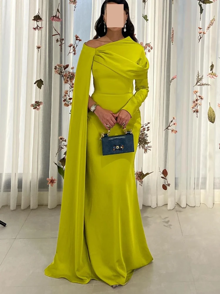 Vestidos de ceremonia de manga larga, capa ajustada, vestido largo hasta el suelo, exquisito vestido de fiesta de graduación de alta calidad para mujer personalizado