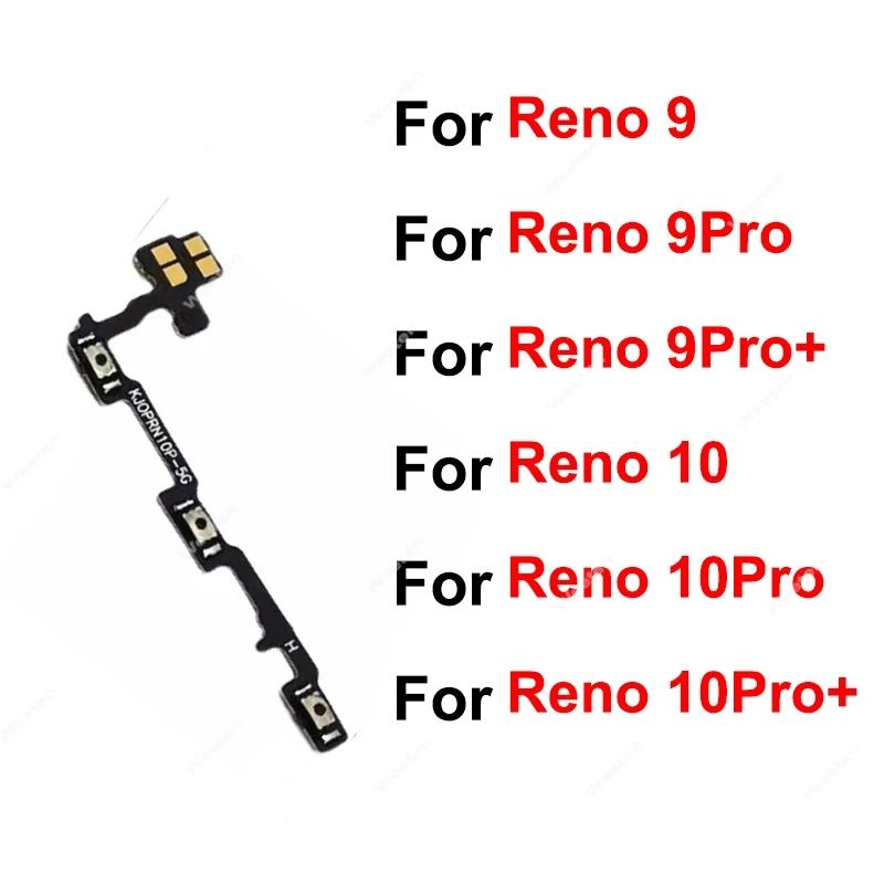 For OPPO Reno 9 10 Pro+ Plus 5G Power Volume Flex Cable Side Buttons Power Volume Key Flex Ribbon Replacement Parts