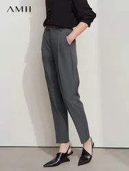 Amii High Quality Casual Long Pants For Women Autumn 2025 Commuter Versatile No Ironing And Wrinkle Resistance Trousers 12511045