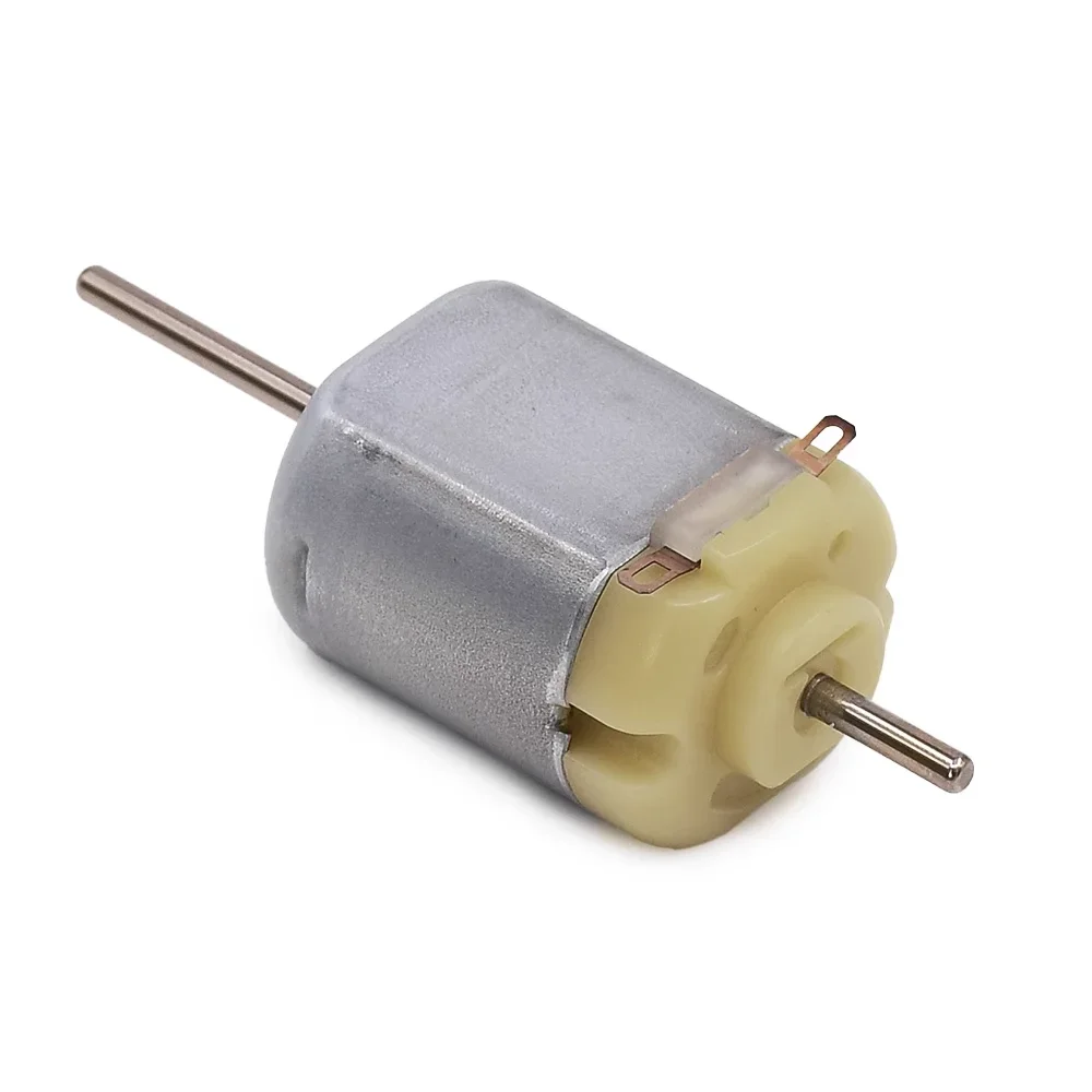 1PC Small S.M.C FP130-09470 130 Carbon Brush Motor Long Axis Dual Shaft for Wind Turbine Generator/ Toy Car Boat Model