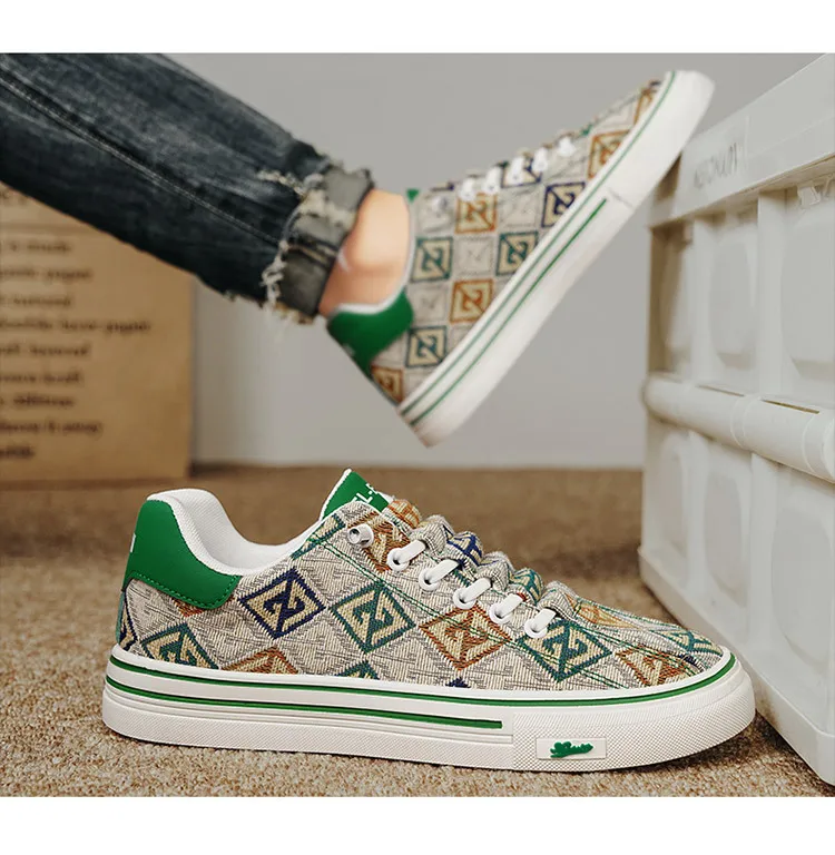 

Мужская обувь на плоской подошве, весна-осень 2023, повседневная обувь, мужские парусиновые кроссовки, модная удобная дышащая вулканизированная обувь высокого качества