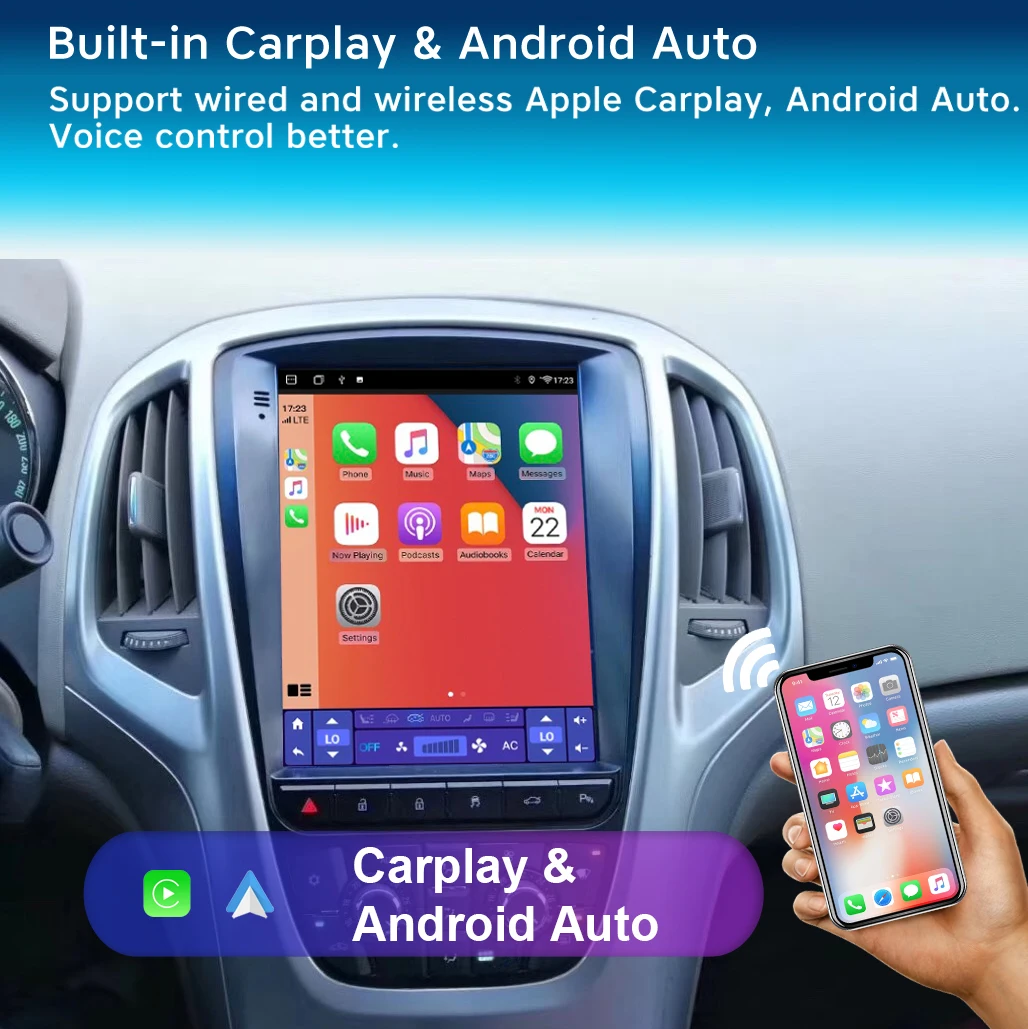 Autoradio Android pour Opel Astra J, Opel Astra J, SachBuick, Verano, Holden, Cascada, Limitation de l\'écran, Navigation Carplay, 35% GPS, 2009-2018