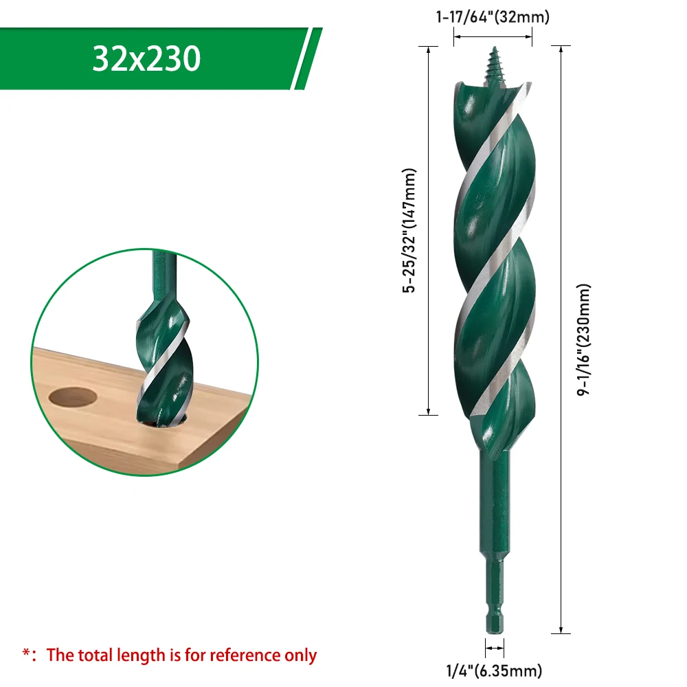 LAVIE 3-Schneiden-Senkbohrer 6-35mm, 155/230mm Länge, Elektrowerkzeug-Zubehör für Holzbearbeitung & Lochvergrößerung – Detail 39