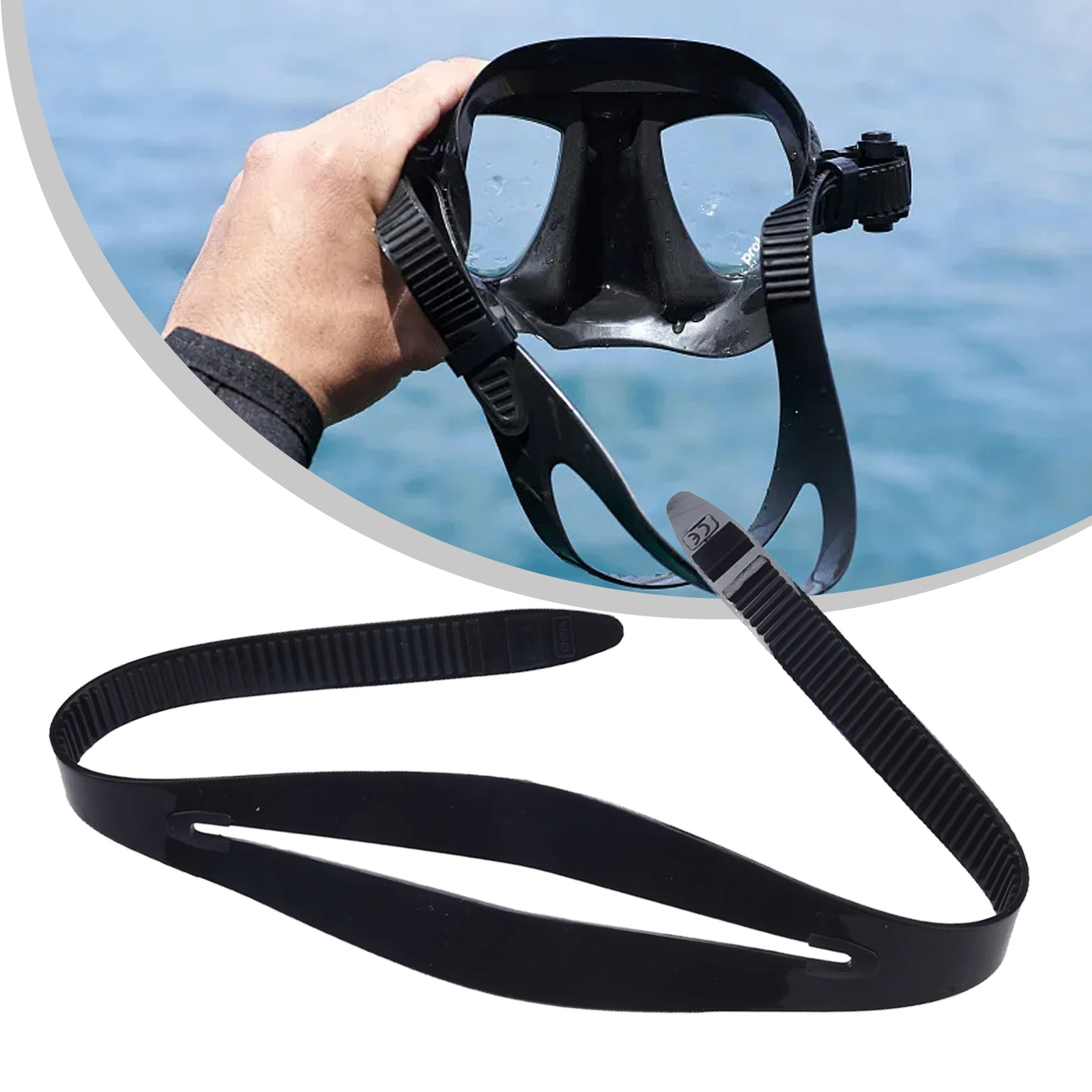 Replacement Silicone Strap for Diving Glasses for Use in Snorkeling For Swimming Boating Canoeing and Other Water Sports