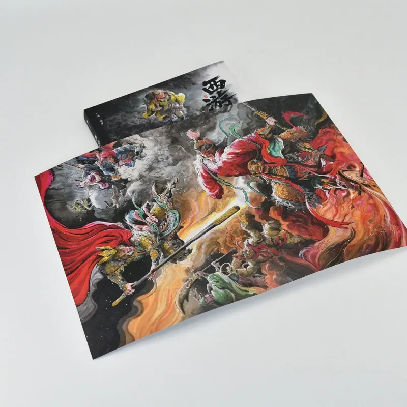 viaggio-verso-l'ovest-raccolta-di-illustrazioni-per-un-libro-d'arte-cg-compendio-di-divinita-e-demoni-tutorial-per-pittura-cg-a-inchiostro-di-sun-wukong-in-abito-yipao