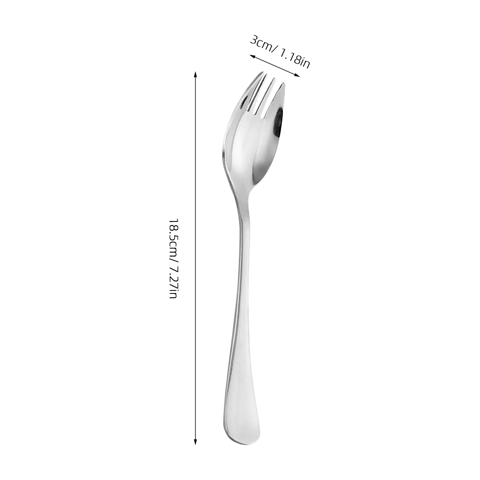 المحمولة الفولاذ المقاوم للصدأ سبوركس ثنائي الغرض شوكة ملعقة نزهة سلطة سبورك المعكرونة الفورية الاستخدام المنزلي سلطة سبوركس