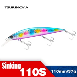 TSURINOYA 110S 110mm 37g Heavy Sinking Minnow Hard Artificial Plastic Sea Fishing Lure WIZARD Max 80m Ultra Long Casting Bait
