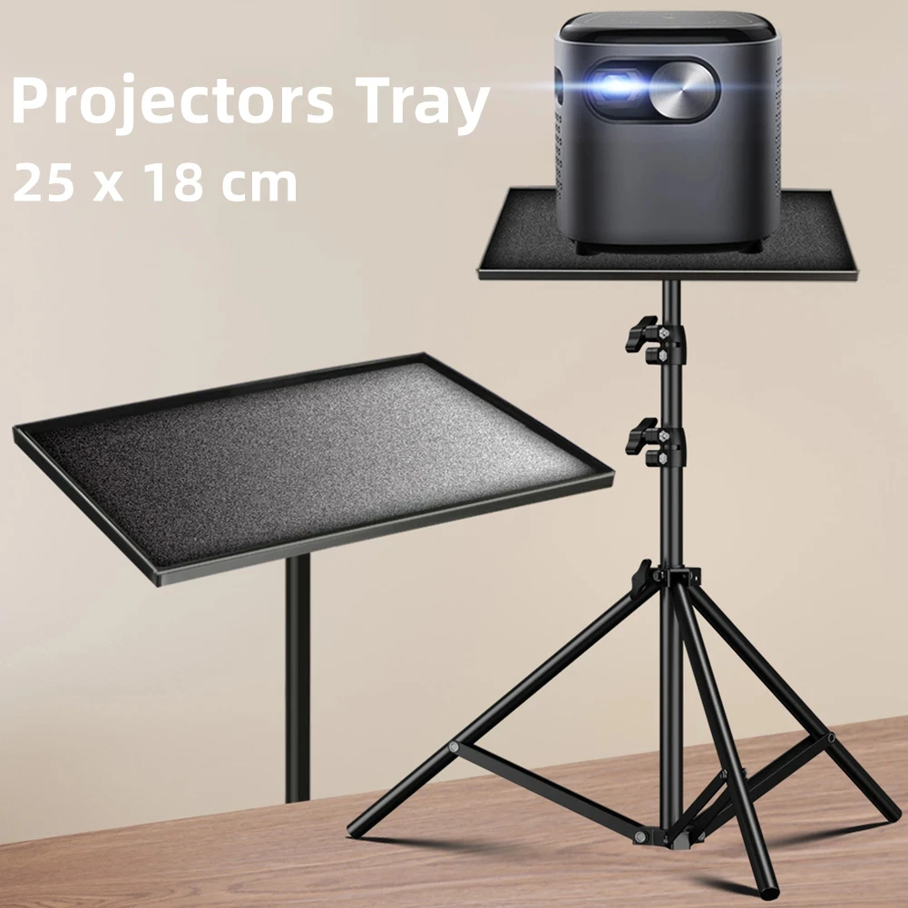 1PC Projectors Tray Tripod Stand Sound Card Projectors Tray Platform Holder Black Plastic 1/4in Screw Adapter