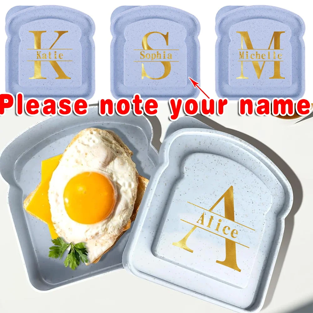 

Customized Name Sandwich Bento Box Toast Bread Container Freshness Preservation Lunch Bag Portable Picnic Outdoor Meal Organizer