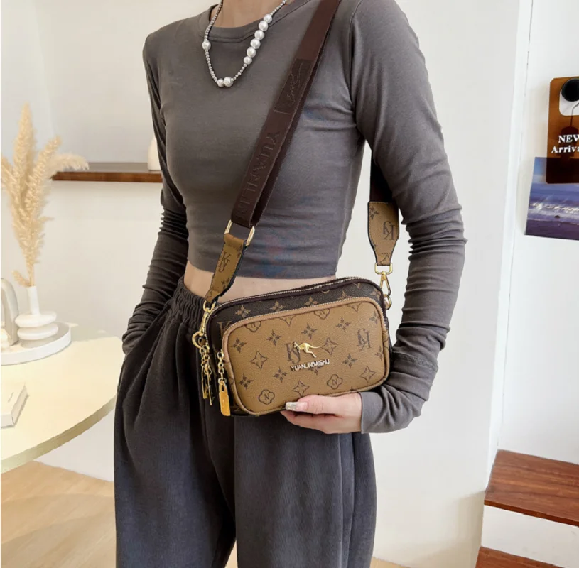 New Women's Fashion Luxury Designer Wallet High Quality Leather Printing Long Purse Clutch Bag Shoulder Bags Crossbody Chest Bag