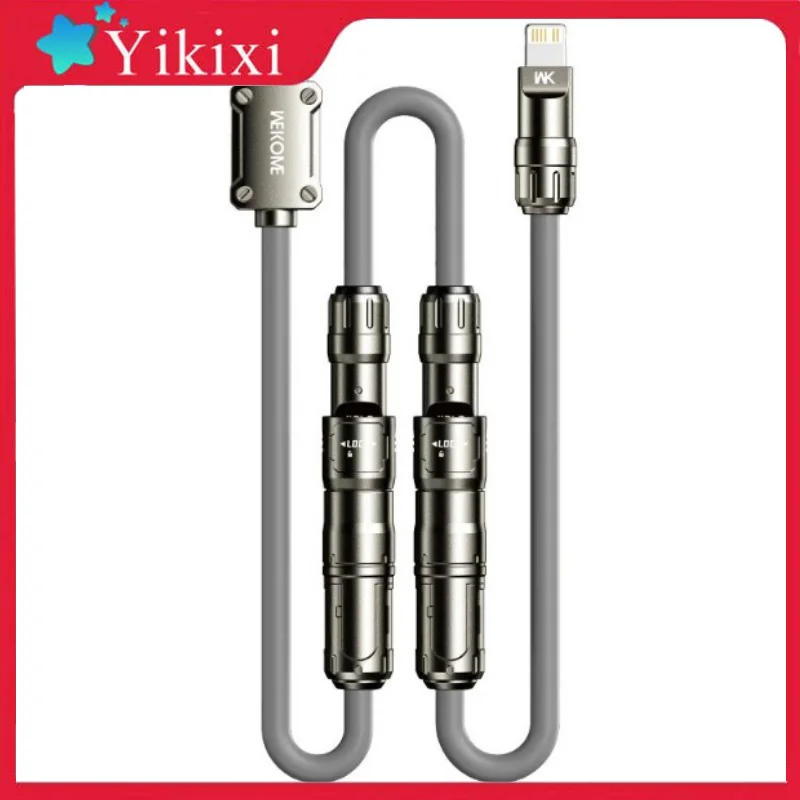 3-in-1 Kirsite Cable 240W Super Fast Charging Multiple Functions for iPhone8-16 ProMax iPad Notebook Tablet Mobile Phone Samsung