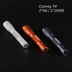 Convoy-Mini lampe de poche LED T4 avec batterie SST20, lanterne de pêche, 13 groupes, besoin de 2 piles AA, 2 piles 14500