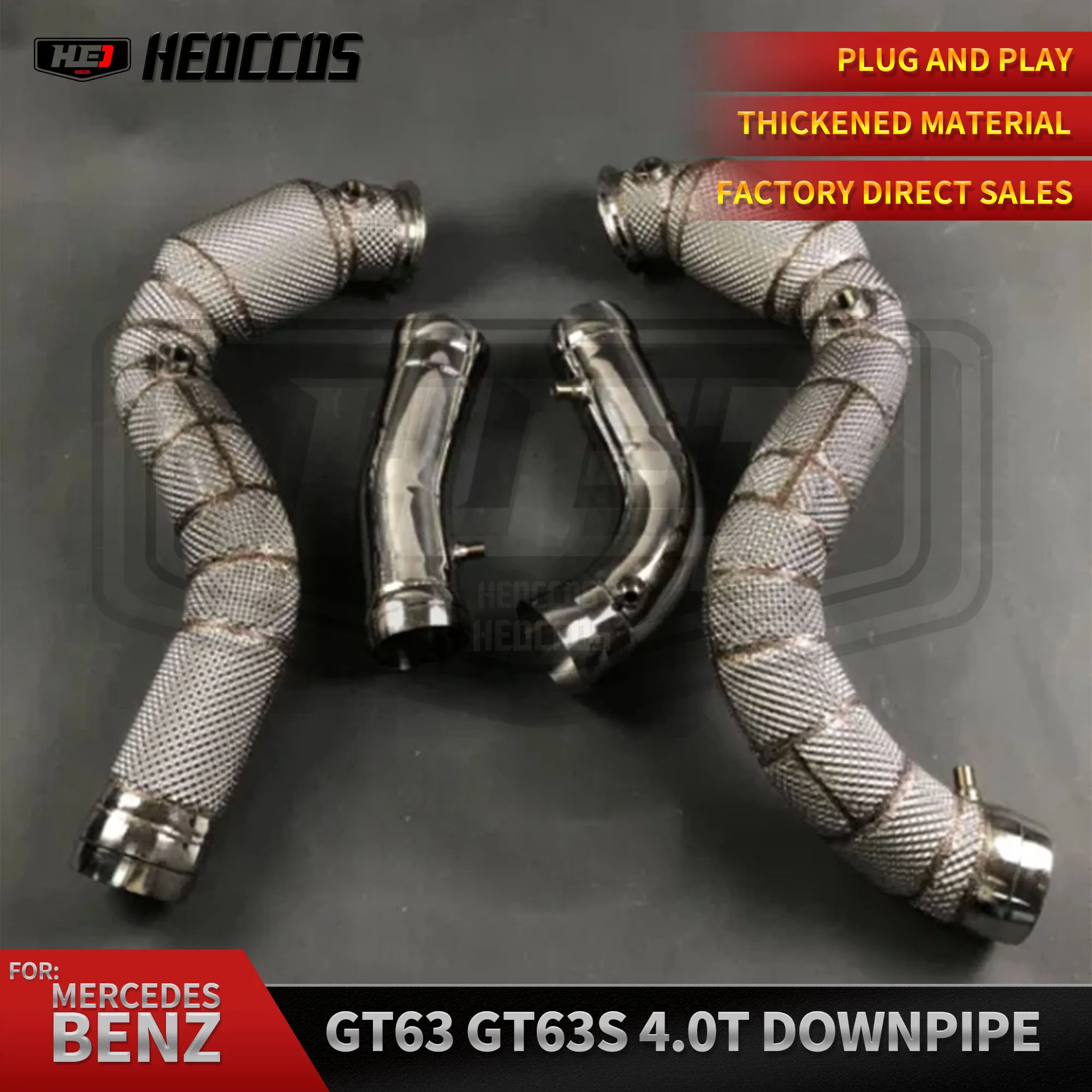 HEO High Performance Exhaust System Exhaust Downpipe For Mercedes-Benz AMG  GT63/GT63S/GTR/GT-R/GTS/GT-S W213 4.0T 2014-2020