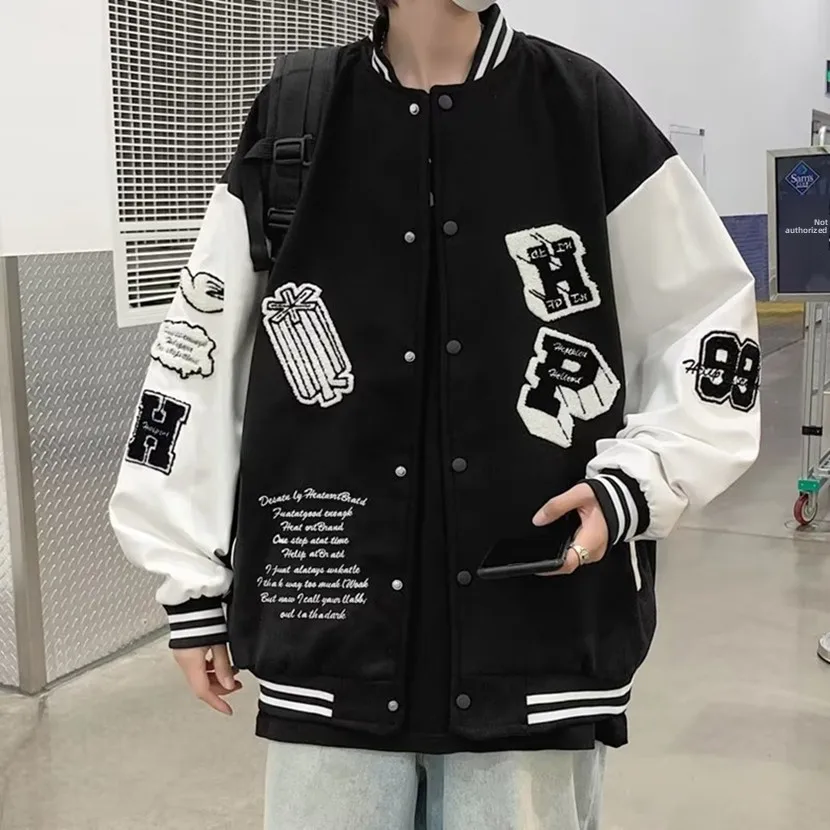 

American High Street Baseball Sle Pilot Jaet Spring Autumn New Loose Sports Coat Men's Faion Upper Apparel Trendy