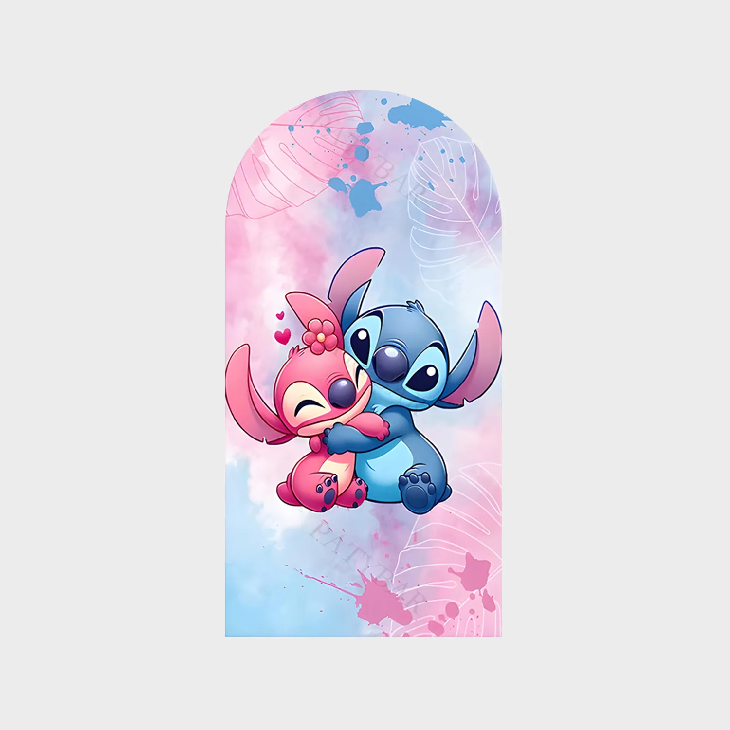 Arch Disneyland Lilo and Stitch Background Kids Birthday Party Backdrop Double Side Polyester Arch Banner Photography Props