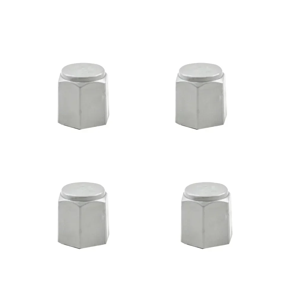 Original Equipment Manufacturer Tire Pressure Valve Cap Set of 4 for Lexus CT200h ES350 LX570 RX350 IS350 Silver