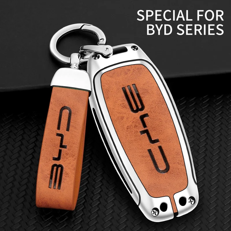 

Zinc Alloy Car Remote Key Fob Case Cover Holder Shell Bag For BYD Han Ev Tang Dm/Qin PLUS/Song Pro/MAX/Yuan Keychain Accessories