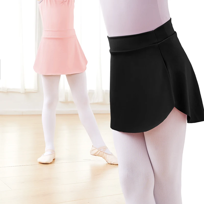 تنورة باليه سوداء للفتيات، تنورة رقص بخصر مطاطي للأطفال الصغار، تنورة باليه للأطفال، تنورة توتو بفتحة جانبية، تنورة قصيرة #5