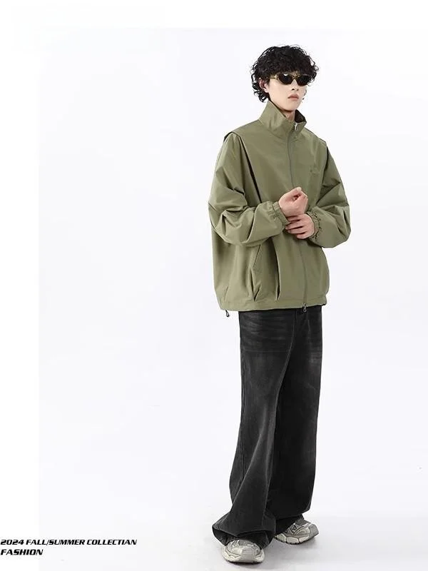 

Men's Oversized Pilot Jaet Windproof Fce Youth Faion Spring Autumn Winter Outerwear ABFR Functional Sle Beige