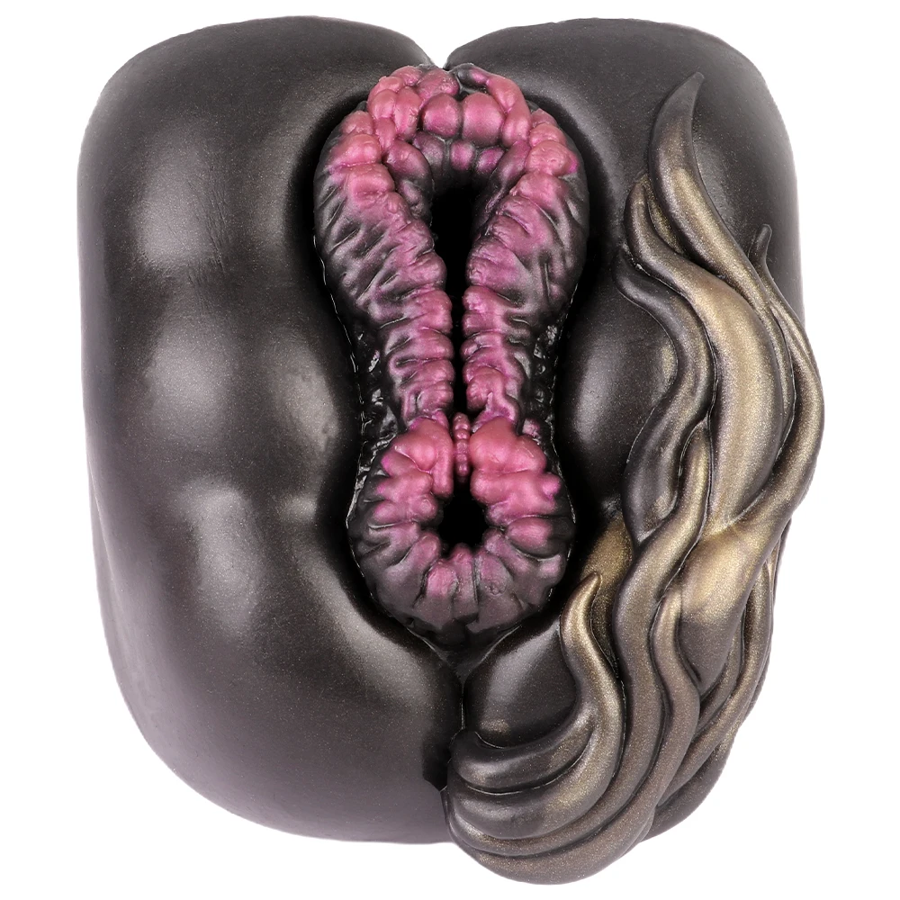 GEEBA 6601 Realistyczny Masturbator Silikonowy w Kształcie Końskiego Tyłka, Fantazyjny, z Podwójnym Kanałem, Zabawka Erotyczna dla Dorosłych