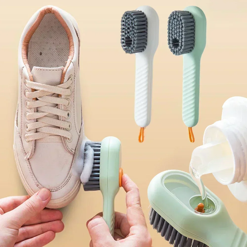 Cleaning Brush With Soap Dispenser Cleaning Products for Home Laundry Household Multifunctional Shoe Brush Clean Clothes Tools