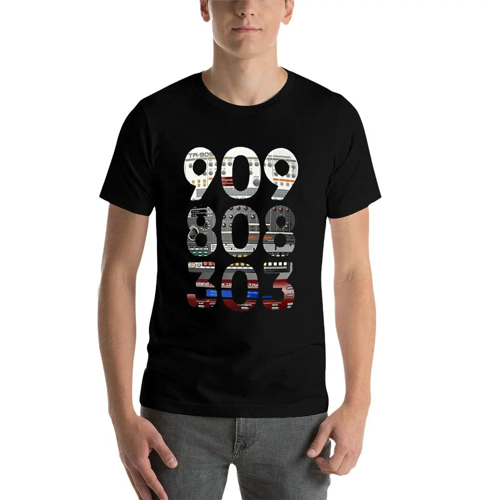

Synthesizer 909 808 303 T-Shirt t shirt for man 100 percent cotton anime t shirts oversize t shirt personalised T-Shirt