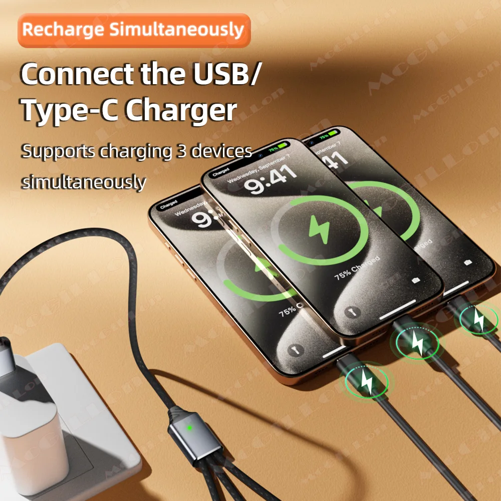 3 portas usb hub usb a TYPE-C otg carregador de dados cabo divisor para telefone impressora mouse teclado sem fio wifi bluetooth hdd u disco